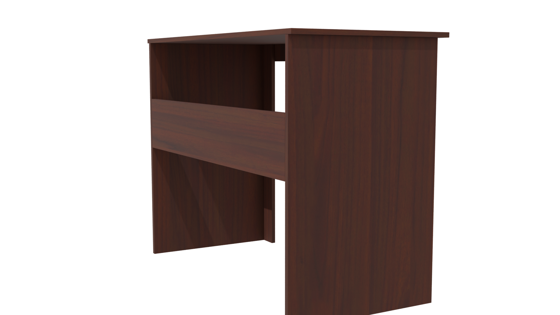 Stylish Wooden Writing Desk 3D - Professional 3D Model Render 7