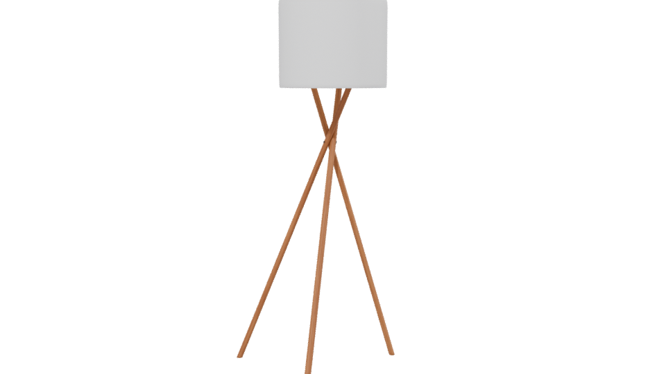Minimalist Wooden Tripod Lamp 3D - Professional 3D Model Render 13