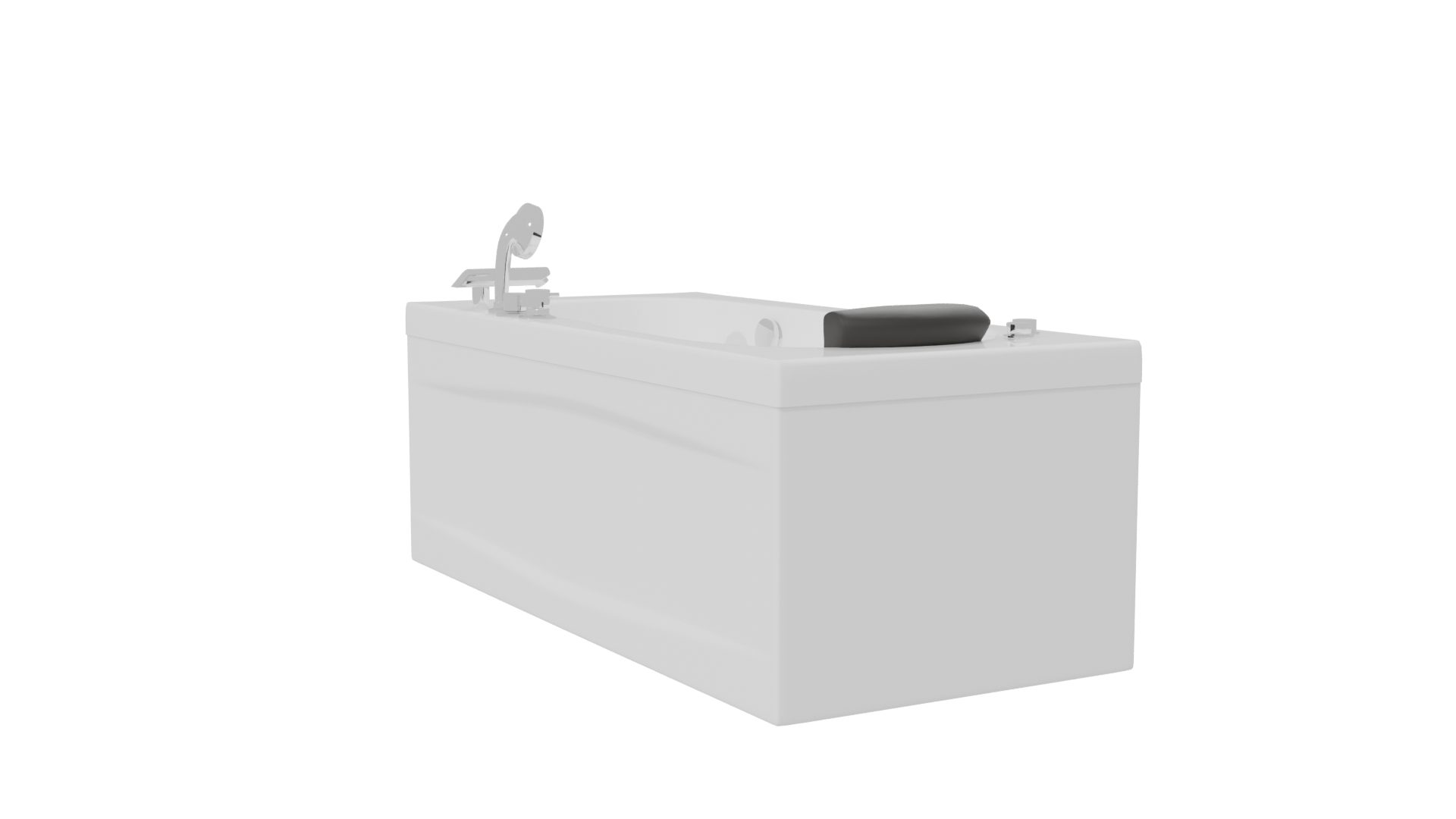 Rectangular Whirlpool Bathtub 3D Model - Professional 3D Model Render 7