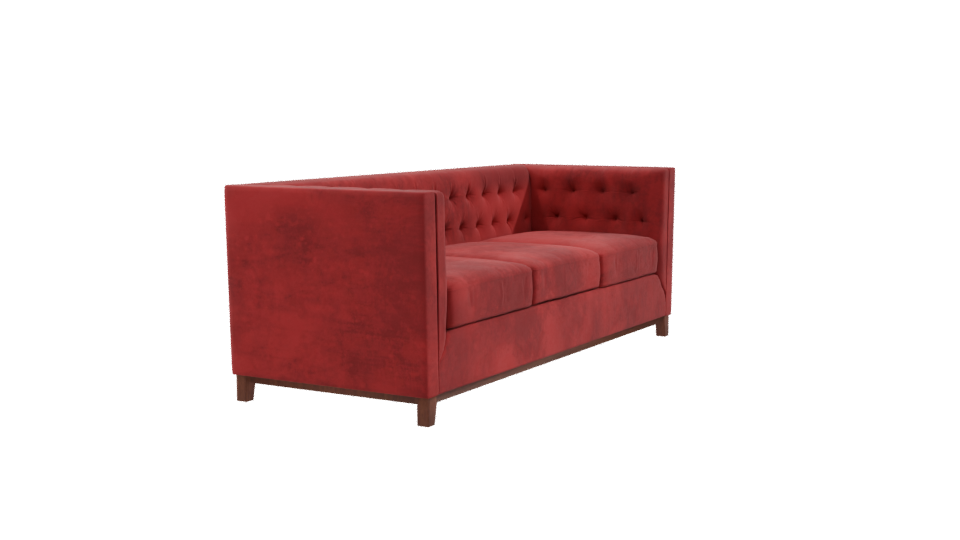 Elegant Velvet Sofa 3D Model - Professional 3D Model Render 9