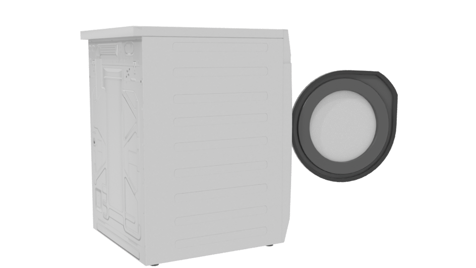 Realistic Modern Clothes Dryer 3D Model - Professional 3D Model Render 7