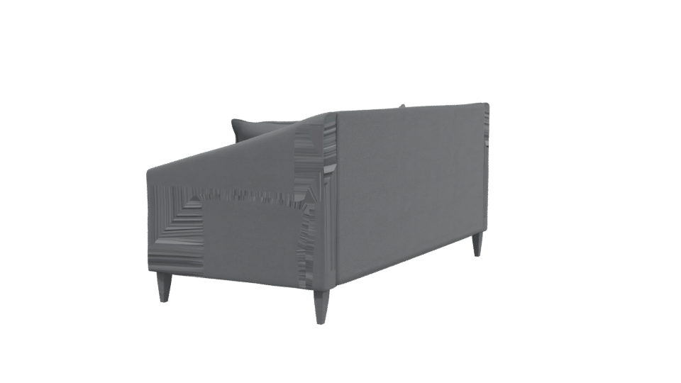 Stylish Grey Sofa 3D Model - Professional 3D Model Render 3