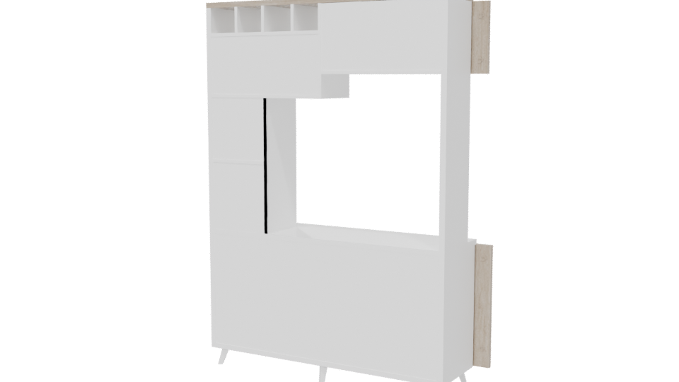 Modern Wooden Cabinet 3D Model - Professional 3D Model Render 6