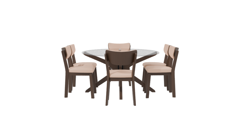 Elegant Modern Dining Set 3D Model - Professional 3D Model Render 2
