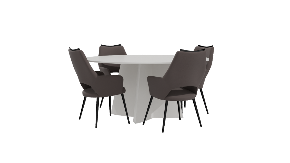 Modern Round Dining Table 3D - Professional 3D Model Render 10