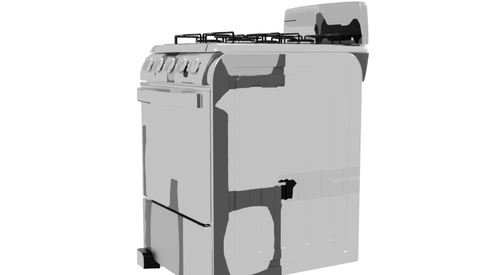 Realistic Kitchen Stove 3D Model - Professional 3D Model Render 13