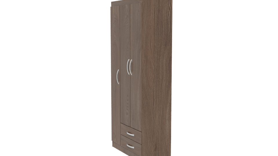 Stylish Wooden Wardrobe Model - Professional 3D Model Render 13
