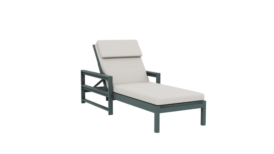 Stylish Outdoor Lounger 3D Model - Professional 3D Model Render 13
