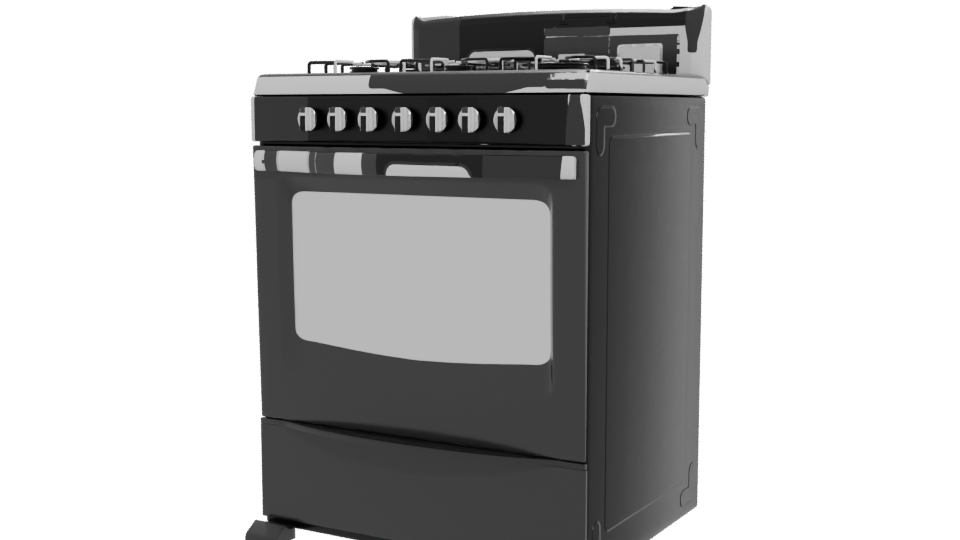 Realistic Gas Stove 3D Model - Professional 3D Model Render 12