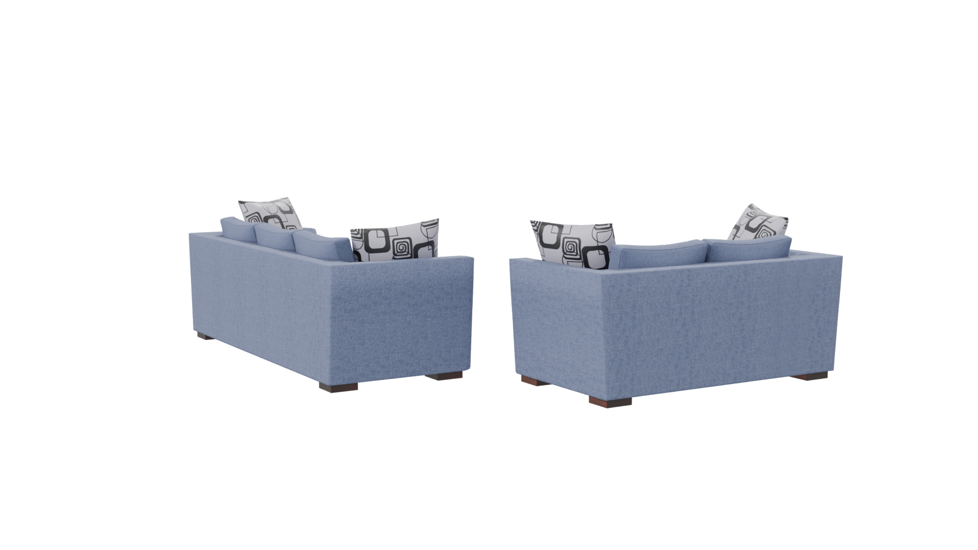 Contemporary Fabric Sofa Set 3D Model - Professional 3D Model Render 7