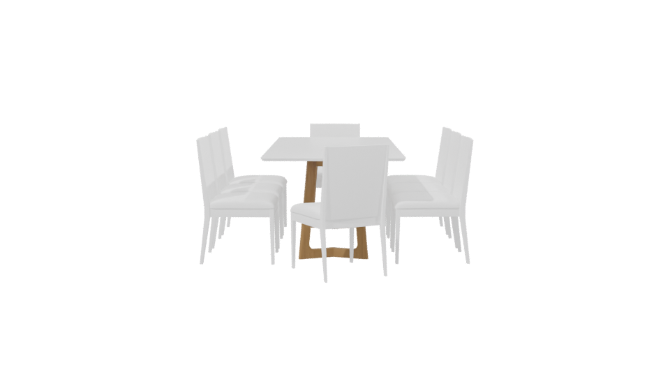 Modern Dining Table Set 3D - Professional 3D Model Render 2