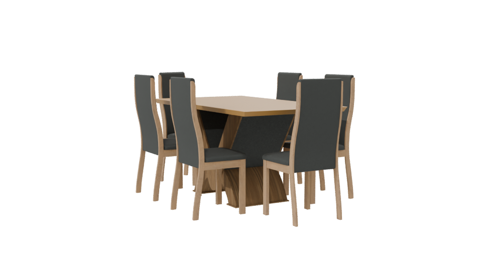 Elegant Dining Table Set 3D - Professional 3D Model Render 7