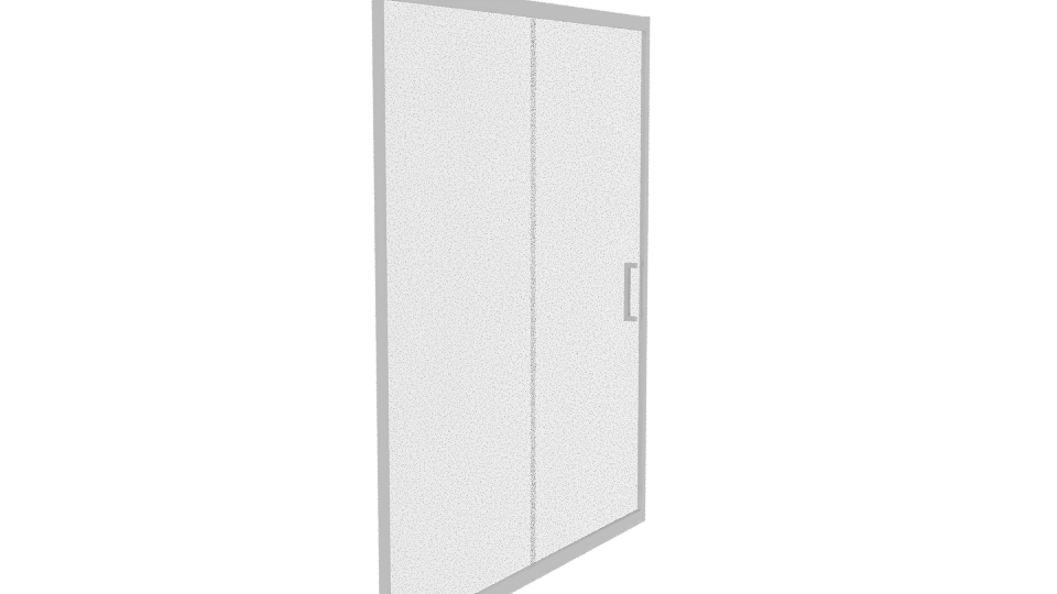 Sliding Glass Shower Door 3D - Professional 3D Model Render 3
