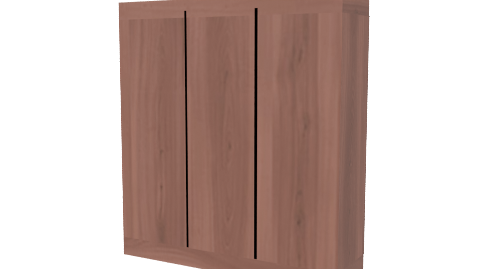 Stylish Wooden Storage Cabinet Model - Professional 3D Model Render 6