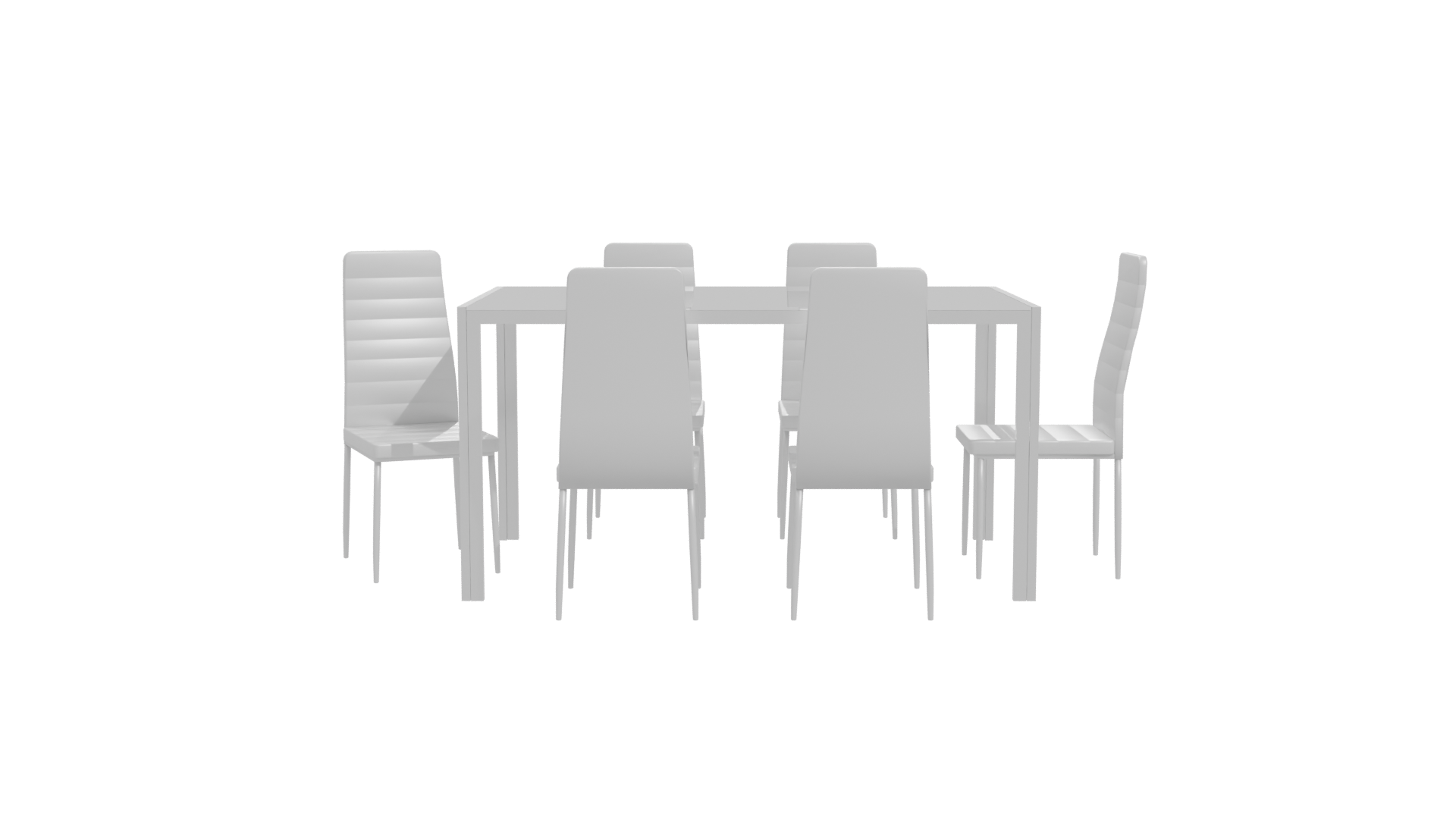 Modern Dining Table and Chairs - Professional 3D Model Render 11