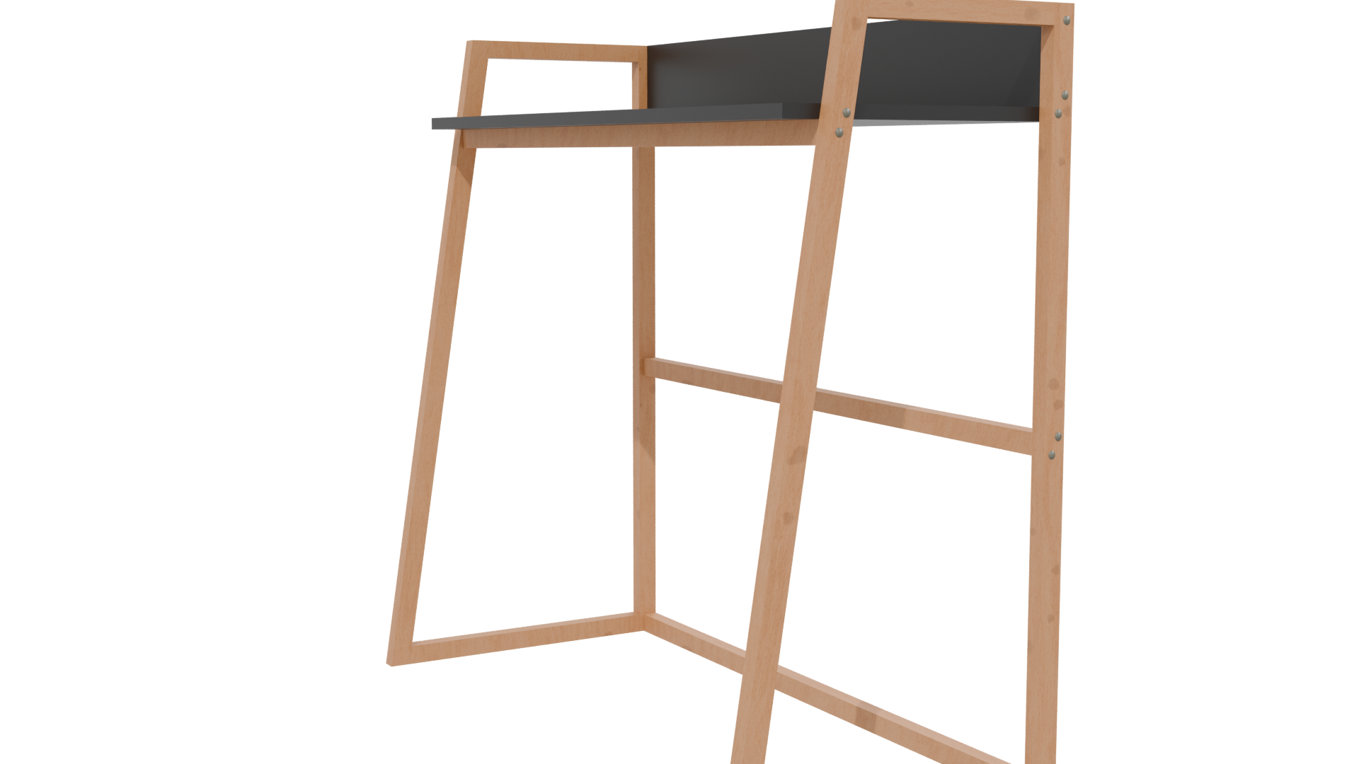 Minimalist Wooden Desk Model - Professional 3D Model Render 13