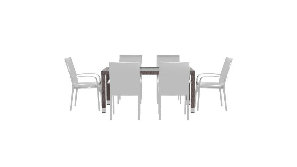 Stylish Outdoor Dining Set 3D - Professional 3D Model Render 11