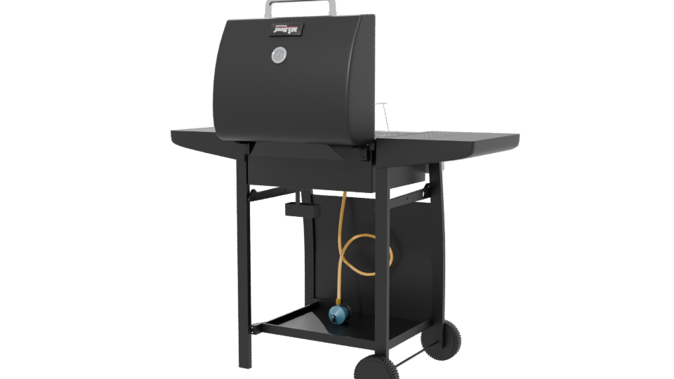 Gas Grill 2 Burners 3D Model - Professional 3D Model Render 6