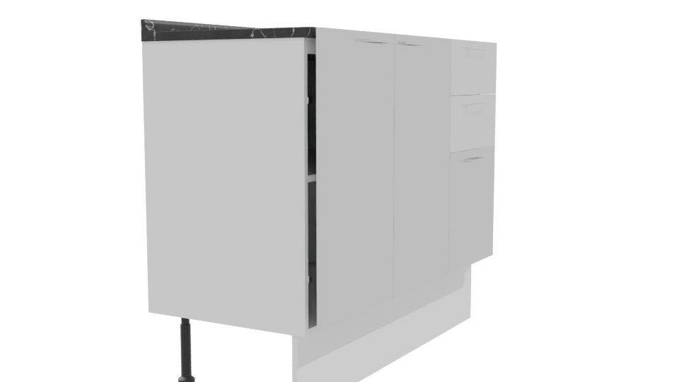 Stylish Modern Kitchen Cabinet 3D - Professional 3D Model Render 9