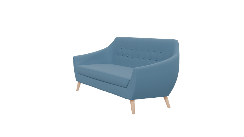 Stylish Mid-Century Modern Sofa 3D Model - Professional 3D Model Render 13