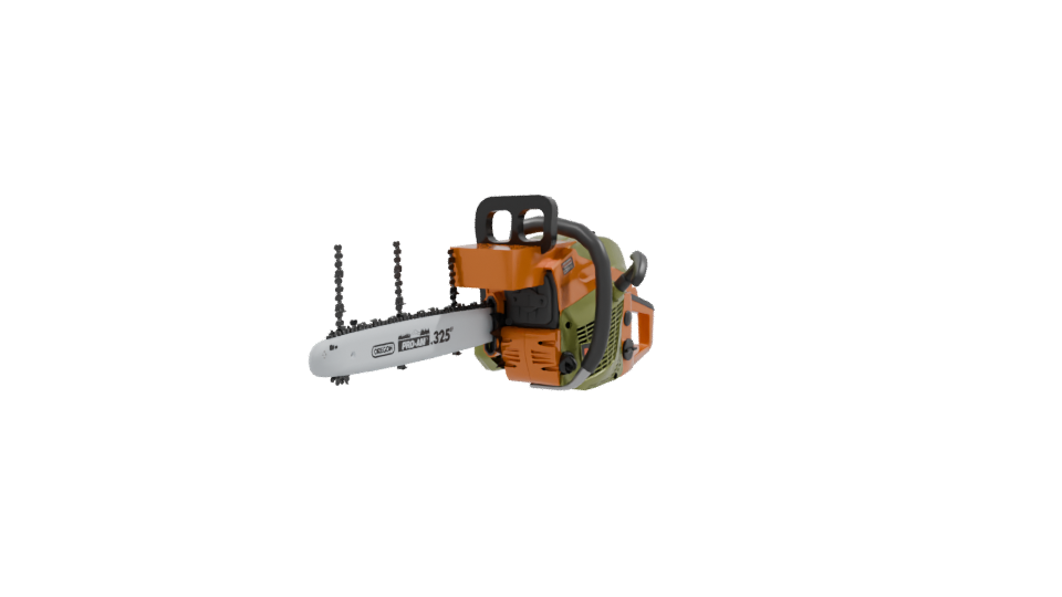 Realistic Chainsaw 3D Model - Professional 3D Model Render 9