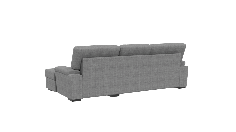 Contemporary Fabric Sectional Sofa 3D Model - Professional 3D Model Render 4
