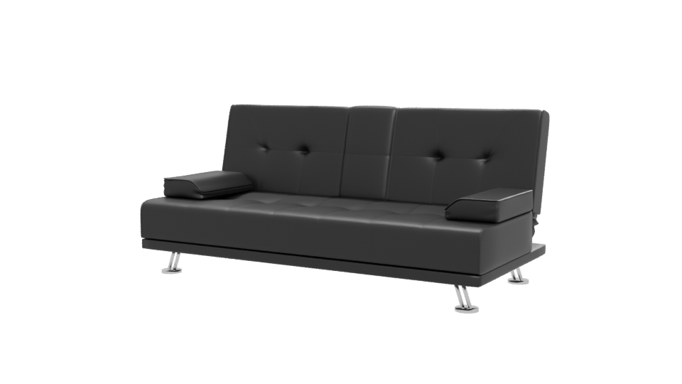 Stylish Black Sofa 3D Model - Professional 3D Model Render 12