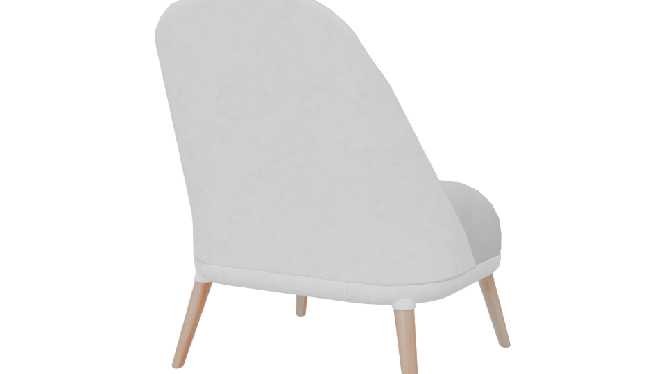 Stylish Minimalist Lounge Chair 3D Model - Professional 3D Model Render 6