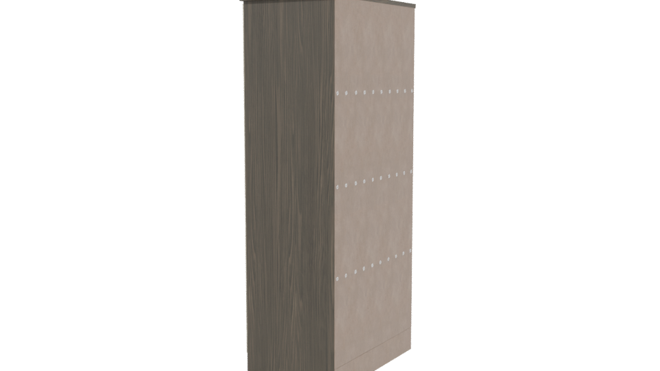 Stylish Minimalist Wooden Storage Cabinet 3D Model - Professional 3D Model Render 3