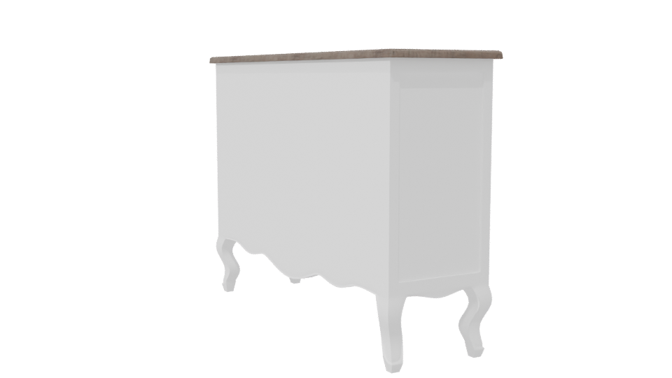 Chic Vintage Sideboard with Intricate Detailing - Professional 3D Model Render 7