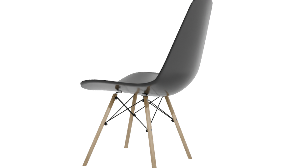 Minimalist White Chair 3D Model - Professional 3D Model Render 12