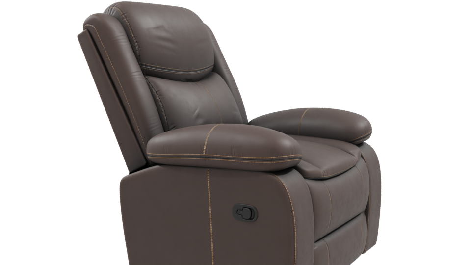 Reclining Armchair with Ottoman 3D - Professional 3D Model Render 9