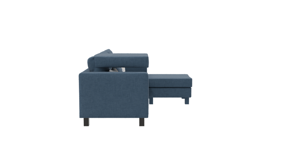 Stylish Blue Sectional Sofa 3D - Professional 3D Model Render 8