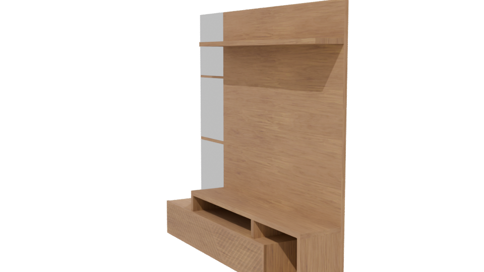 Stylish Modern Wooden Cabinet 3D - Professional 3D Model Render 13
