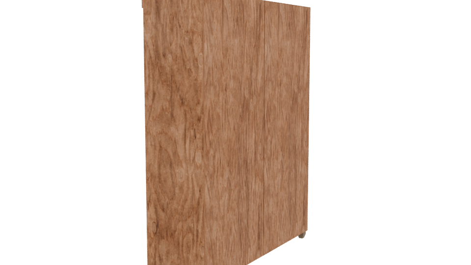 Stylish Wooden Cabinet Model - Professional 3D Model Render 3