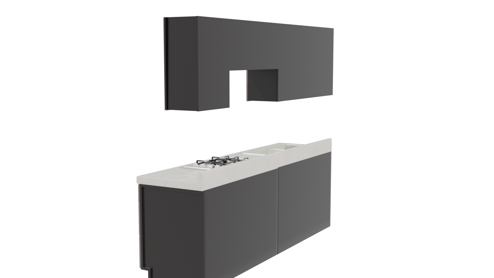 Cocina Integral Monaco 3D Model - Professional 3D Model Render 3