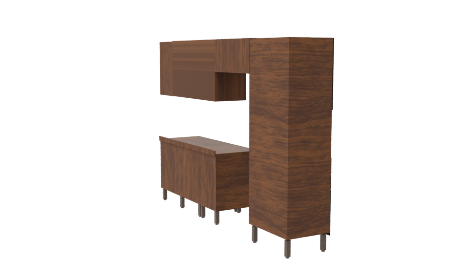 Modern Kitchen Cabinet Set 3D - Professional 3D Model Render 7