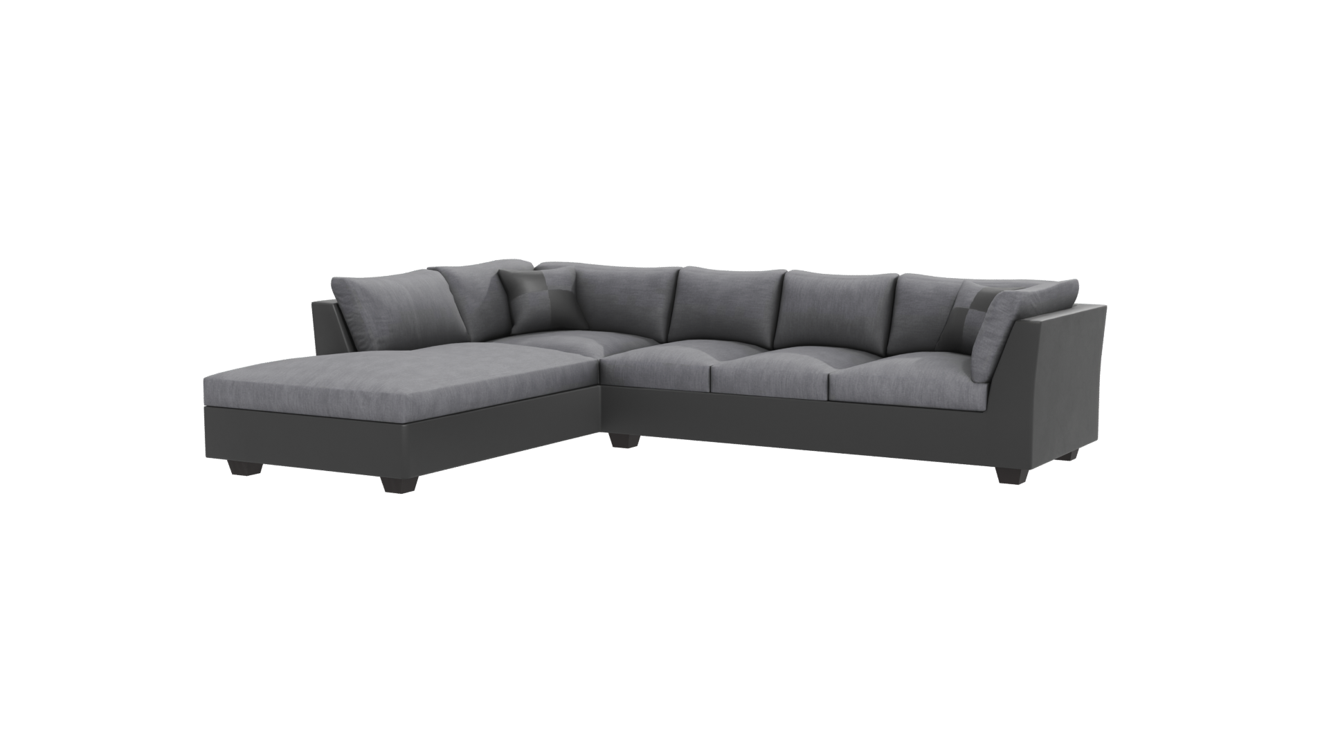 Luxurious Modern L-Shaped Sofa - Professional 3D Model Render 12