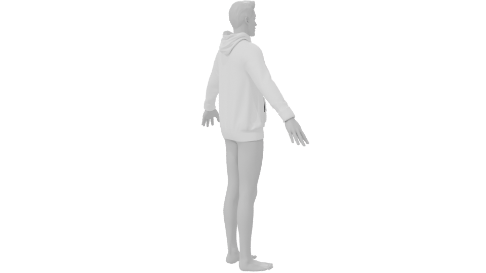 Stylish Hoodie 3D Model - Professional 3D Model Render 7