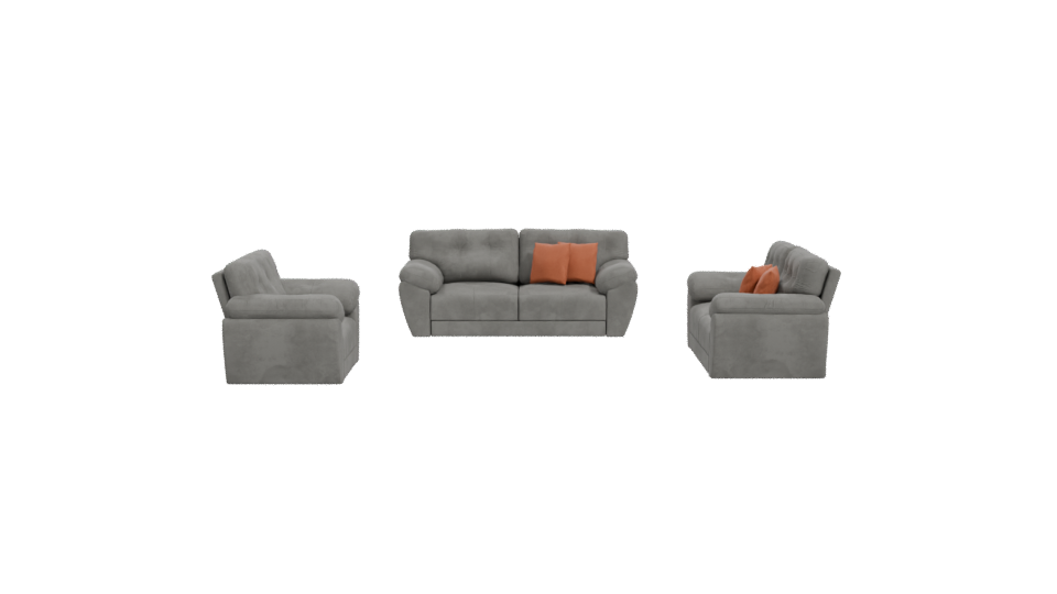 Contemporary Plush Sofa Set 3D Model - Professional 3D Model Render 11
