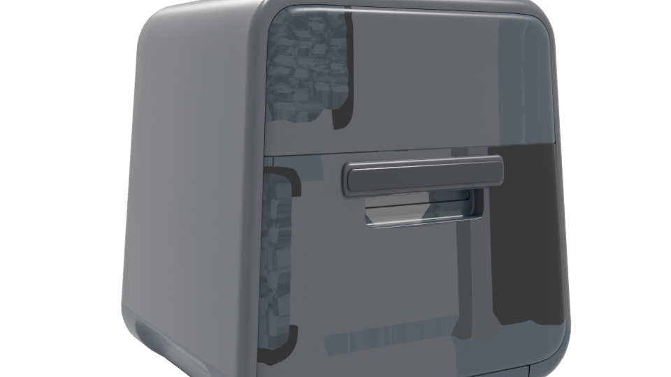 Compact Modern Air Fryer Model - Professional 3D Model Render 10