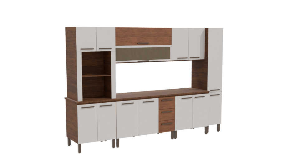 Stylish Kitchen Cabinet Model 3D - Professional 3D Model Render 10