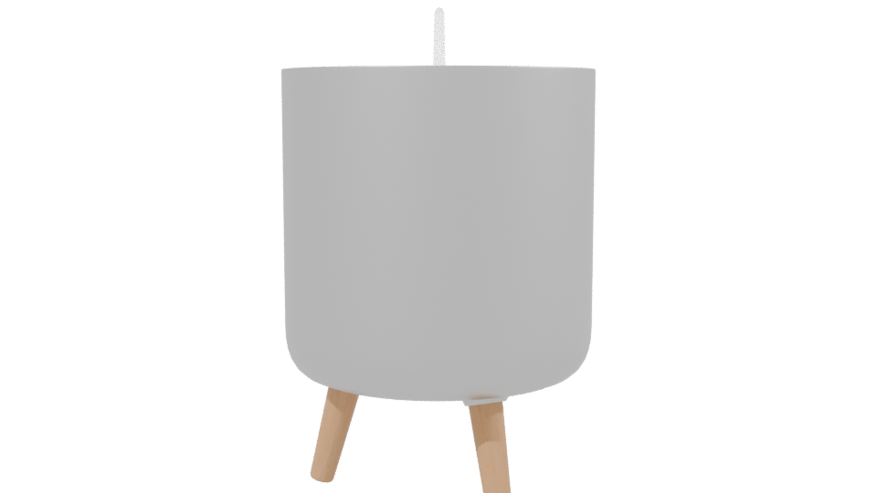 Stylish Metal Planter Pot 3D - Professional 3D Model Render 2