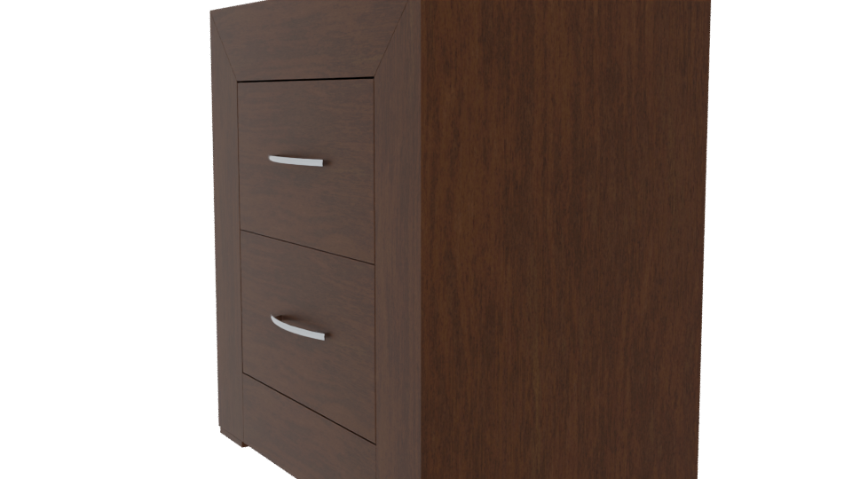 Stylish Wooden Nightstand Model - Professional 3D Model Render 13