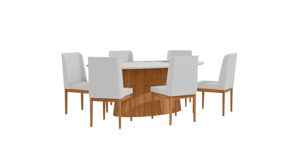 Modern Round Dining Table 3D - Professional 3D Model Render 10