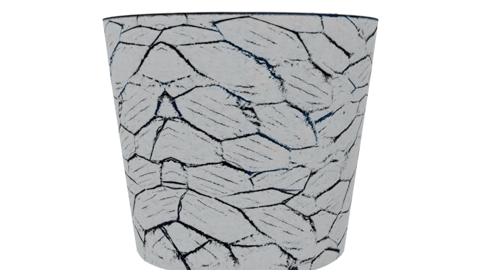 Textured Stone Planter Model - Professional 3D Model Render 6