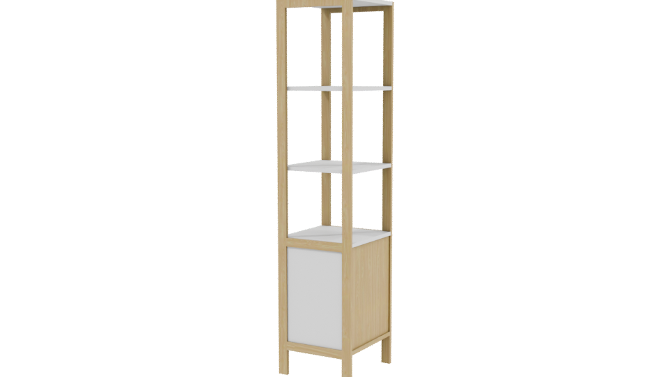 Stylish Modern Storage Shelf 3D - Professional 3D Model Render 3