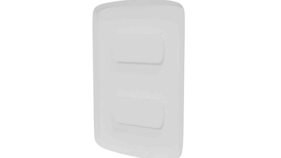 Minimalist Dual Light Switch 3D Model - Professional 3D Model Render 6