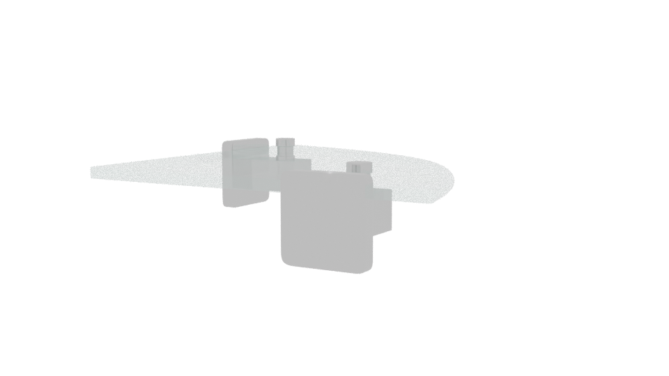 Contemporary Glass Corner Shelf 3D Model - Professional 3D Model Render 6