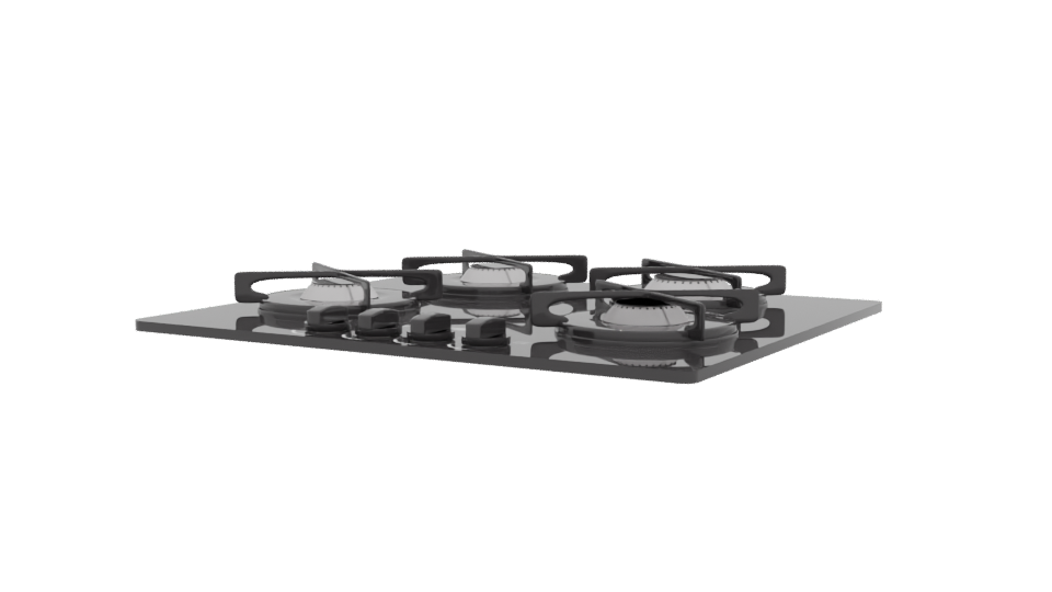Stylish Gas Stove 3D Model - Professional 3D Model Render 12